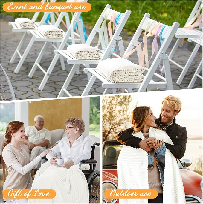 Buryeah 6 Pcs Flannel Throw Blanket Bulk 50 x 60 in Sleepover Blanket Outdoor - Image 4