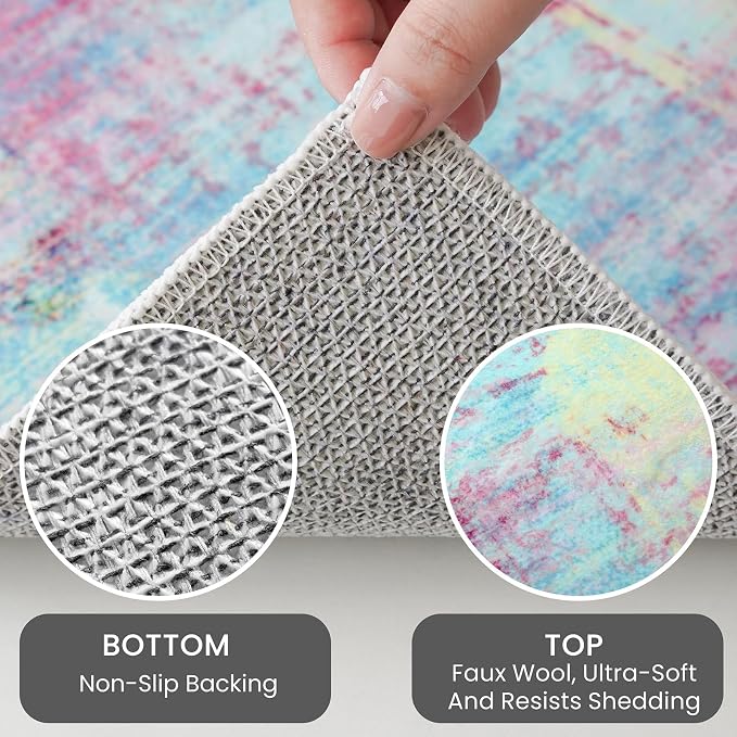 IOHOUZE Abstract Area Rugs 8x10 Ft Washable Large Rugs - Image 4