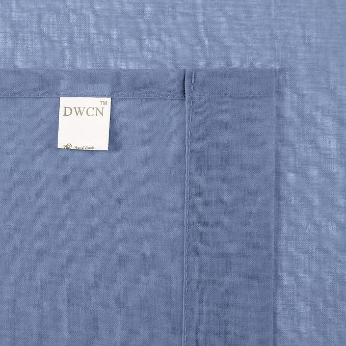 DWCN Sheer Curtains Semi Transparent Voile Rod Pocket Curtains - Image 4