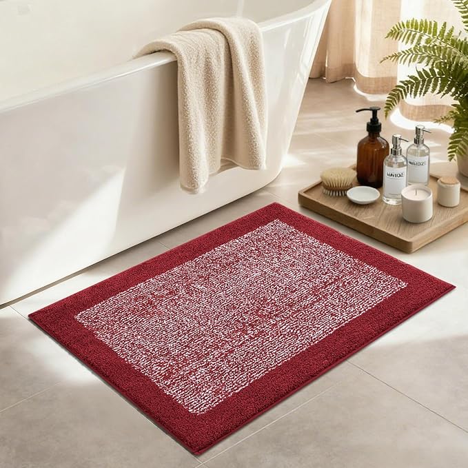 Bathroom Rugs 30x20 Non Slip Washable, Soft Absorbent Quick Dry Mats - Image 3