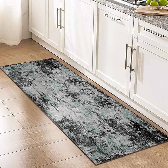 Washable Area Rugs 2'x6' Non-Slip Modern Abstract Soft - Image 7