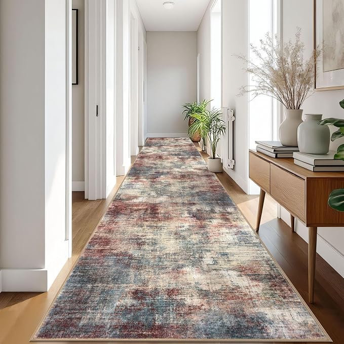 IOHOUZE Abstract Runner Rug 3x18 Ft Washable Runners - Image 8
