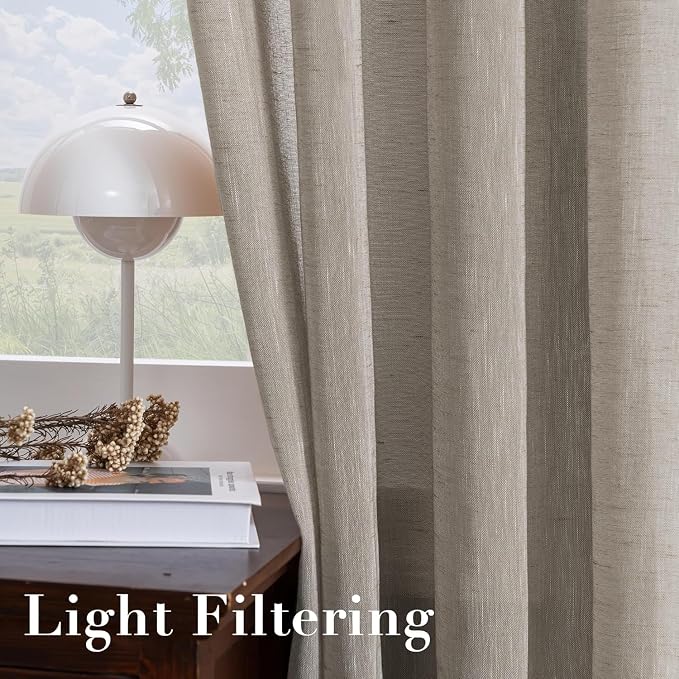 H.VERSAILTEX Linen Curtains Flax Linen Blended Curtain Panels - Image 5