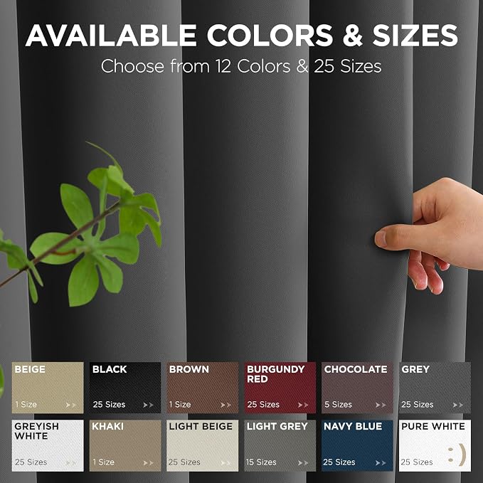 Joydeco Blackout Patio Sliding Door Curtains 72 Inches Long, Grommet Privacy - Image 7
