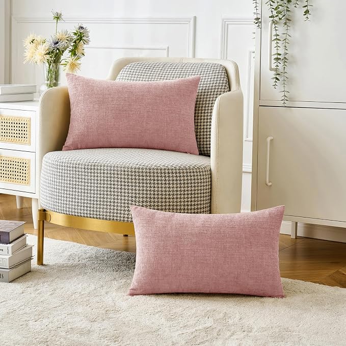 MIULEE Pack of 2 Couch Valentines Throw Pillow Covers 12x20 Inch Soft Spring - Image 5
