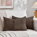 Fancy Homi 2 Packs Dark Brown Lumbar Decorative Throw Pillow Covers 16x28 Inch by Fancy+Homi