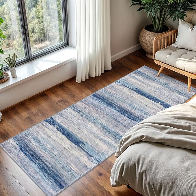 KOZYFLY Modern Abstract Washable Rug Runner 2x5 Hallway Rug Runner Non-Slip - Image 7