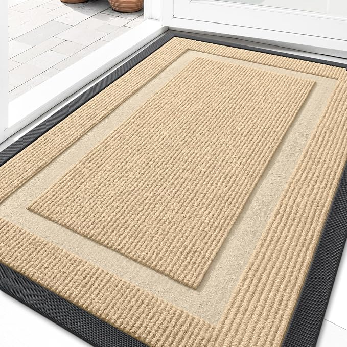 OLANLY Front Door Mat Indoor Outdoor Entrance, Waterproof All-Season, by OLANLY