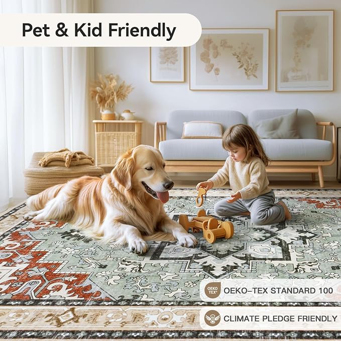 Lofus 9x12 Area Rugs for Living Room, Machine Washable Area Rug, Soft Large - Image 5