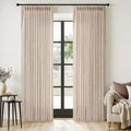 MIULEE Pinch Pleated Thick Linen Curtains 84 Inches Long 2 Panels by MIULEE
