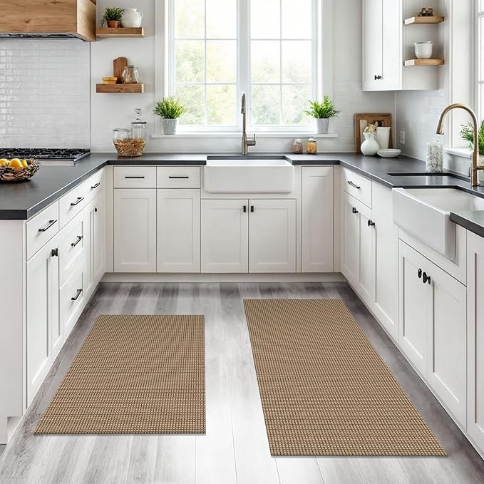 KOZYFLY Area Rug Runner Sets of 2 Pcs 2x3 and 2x5 Washable Kitchen Rugs Non - Image 8