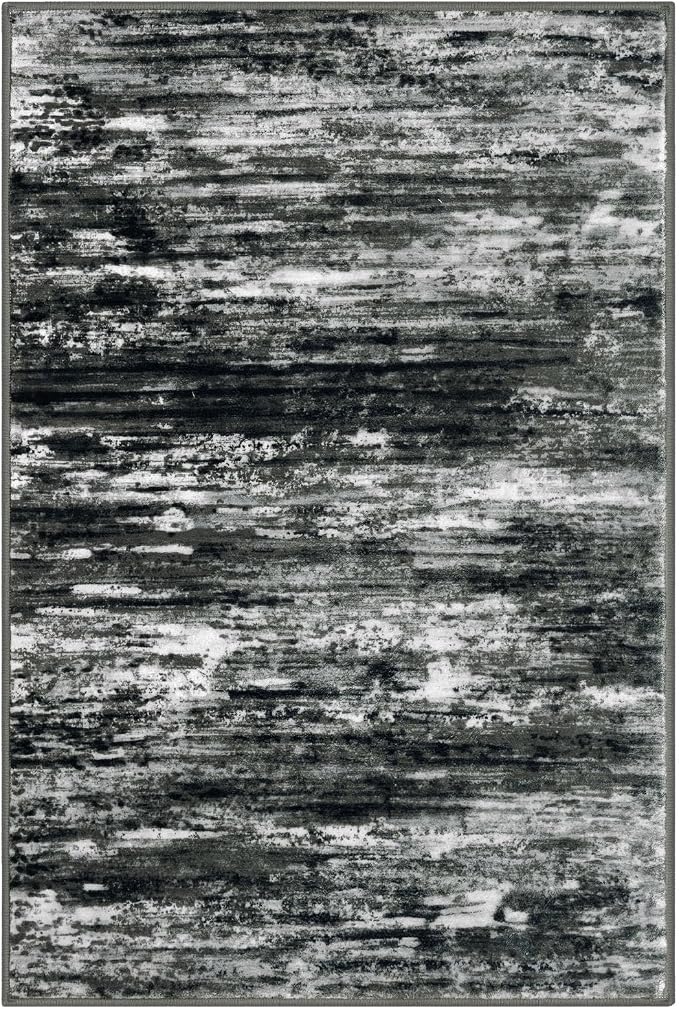KOZYFLY Modern Abstract 3x5 Large Entryway Rug Non-Slip Washable Area Rug - Image 8
