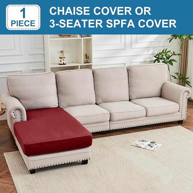 Couch Cover Velvet Chaise Cushion Cover - Image 3