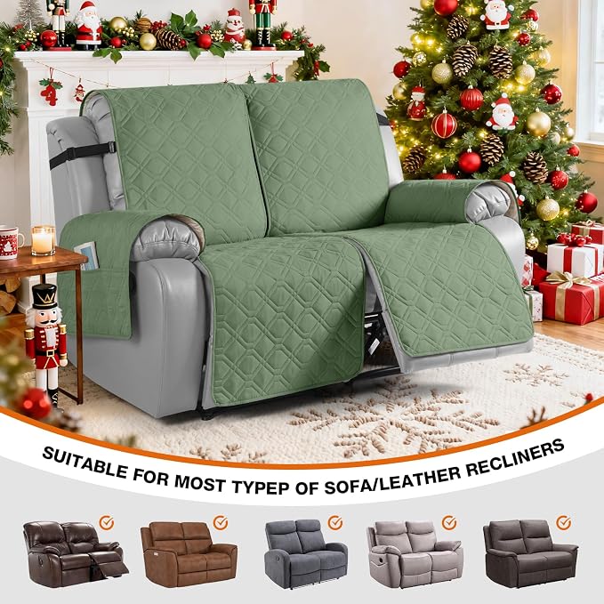 VANSOFY Waterproof Loveseat Recliner Cover, Sofa Covers 1-Piece Washable - Image 4