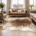 AROGAN Western Decor Faux Fur Cowhide Rug, 4.6 x 5.2 Feet Premium Animal Skin by AROGANAREARUG