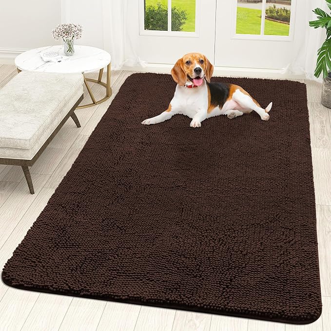 OLANLY Dog Door Mat for Muddy Paws 70x46, Absorbs Moisture and Dirt, Absorbent by OLANLY