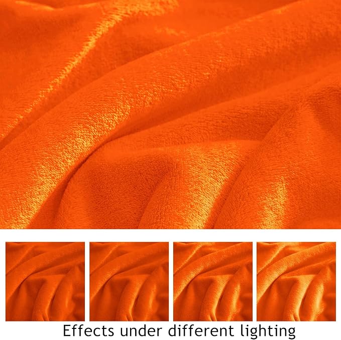 KMUSET Fall Throw Blanket Orange Fleece Throw 50 X 60 inches - Image 8