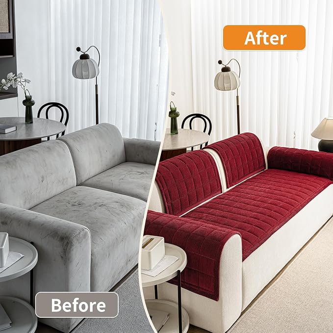 Couch Covers for Dogs Washable, 27.6"x82.7" Non Slip Couch Covers for Loveseat - Image 5