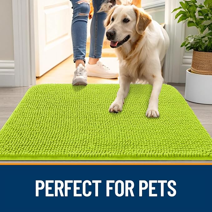 OLANLY Dog Door Mat for Muddy Paws 30x20, Absorbs Moisture and Dirt, Absorbent - Image 6