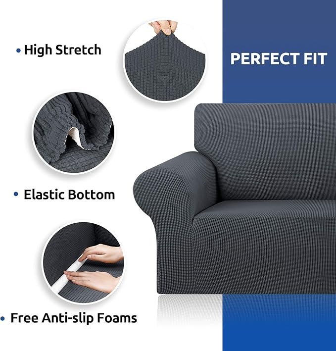 KEKUOU Stretch Oversized Sofa Slipcover 1 Piece Couch Sofa Cover Furniture - Image 6