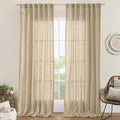 LAMIT Natural Linen Curtains 108 Inch by LAMIT