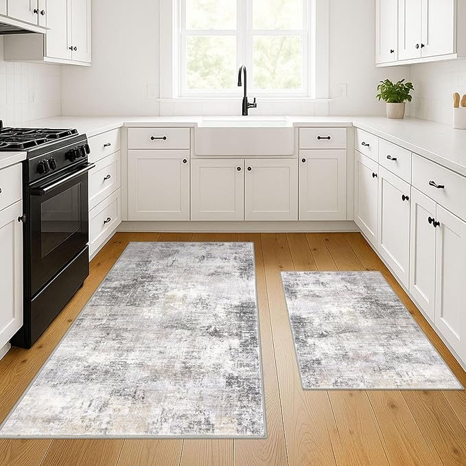 IOHOUZE Small Abstract Area Rug Sets 2x3 and 3x5 Ft Door Mat Indoor Set - Image 2