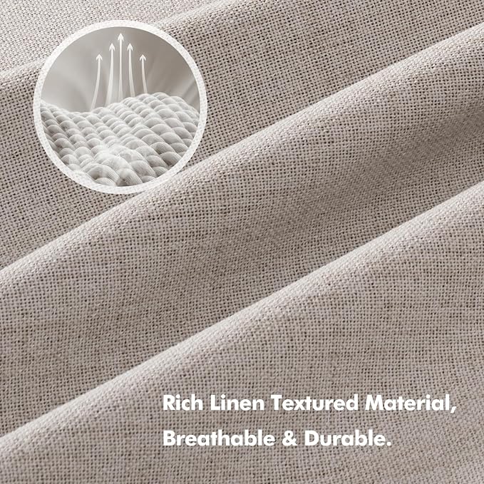 MIULEE 100% Blackout Linen Curtains - Image 3