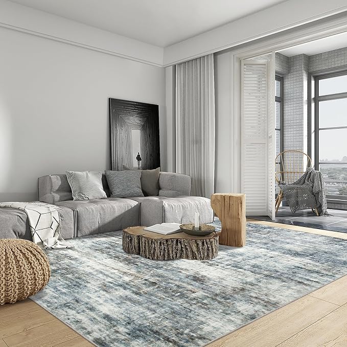 8x10 Area Rugs Washable Rug: Large Modern Abstract Living Room Rug Soft - Image 3