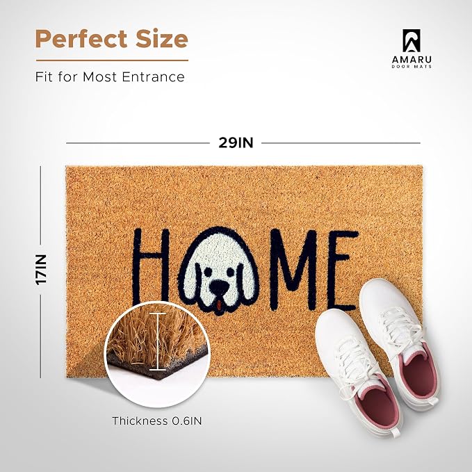 Home Dog - 17"x29" - Coir Door Mat - Welcome Mats - Image 2