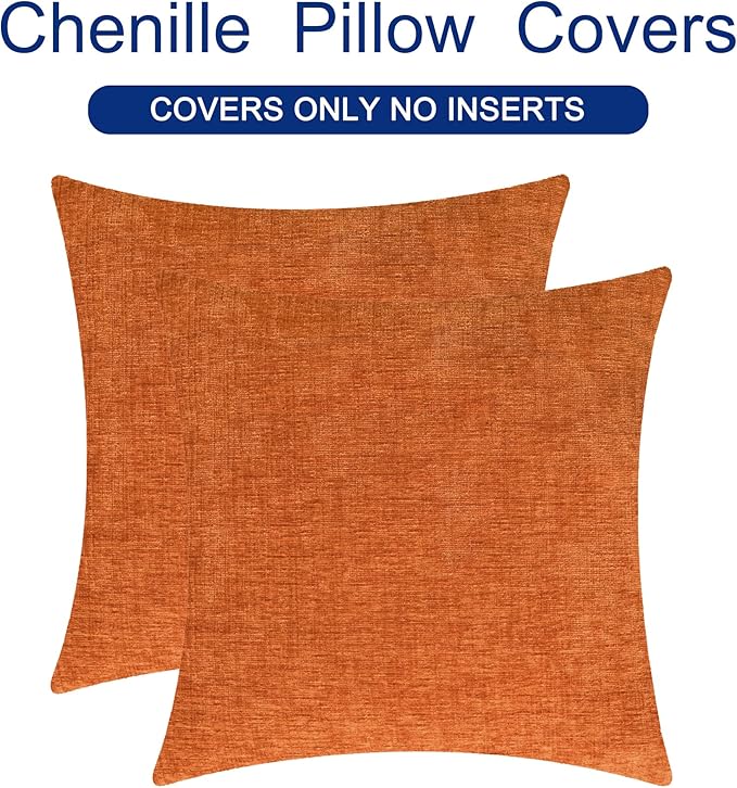CaliTime Fall Throw Pillow Covers Decorative 18 X 18 Inches Pack of 2 Cozy - Image 6