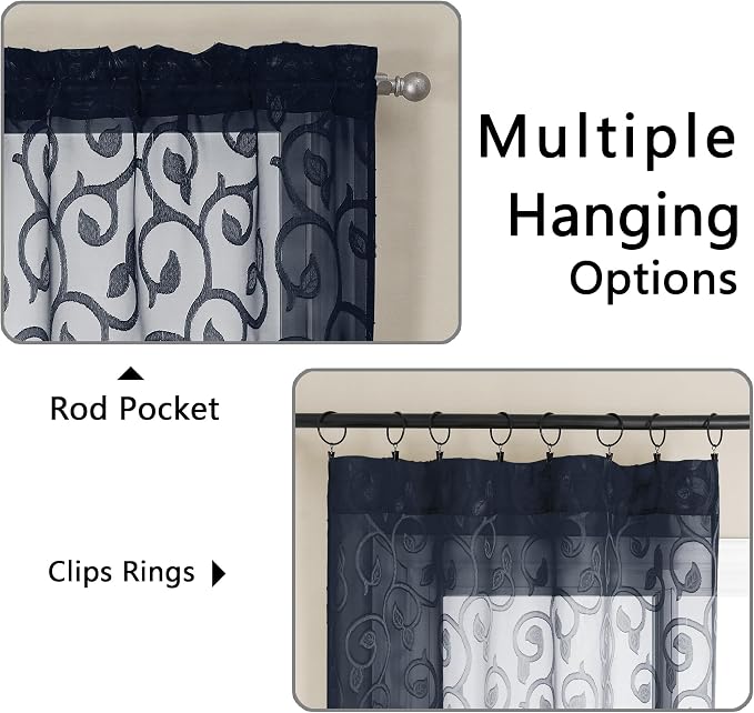 OWENIE Furman Sheer Curtains 84 inches Long - Image 4