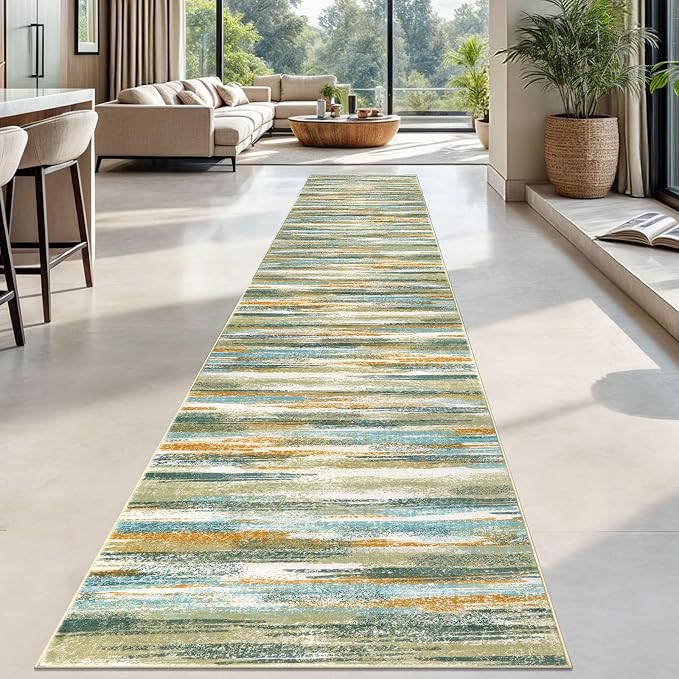 Lansny Modern Abstract Runner Rug 2.6x18 - Image 2