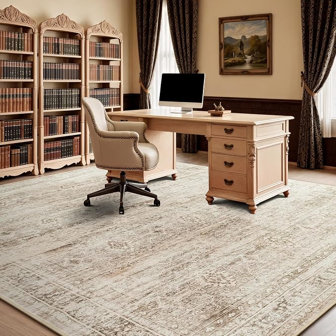Lofus 8x10 Area Rug for Living Room, Soft Neutral Carpets for Bedroom Dining - Image 3