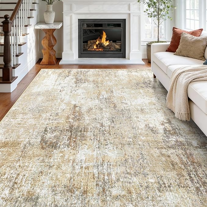 Washable Area Rugs 5'x8' Non-Slip Modern Abstract Soft - Image 9