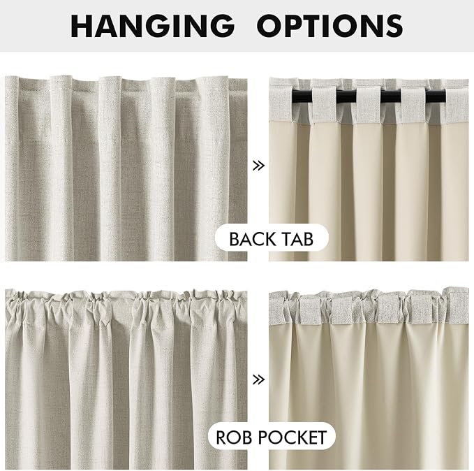MIULEE 100% Blackout Linen Curtains - Image 5