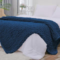 Bigacogo Chunky Knit Throw Blanket by Bigacogo
