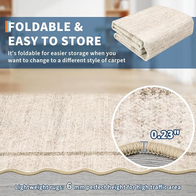 GarveeHome Scalloped Washable Runner Rug 2x10 Non Slip Kitchen Rugs - Image 7