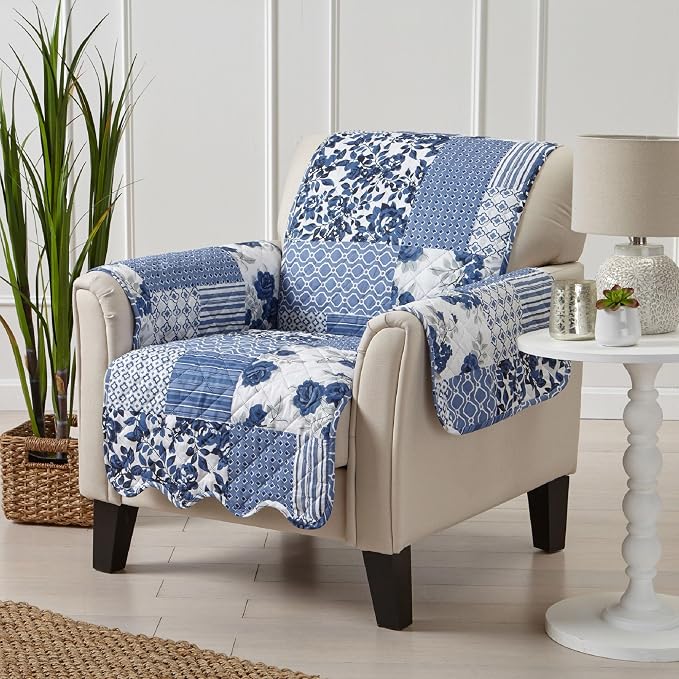 Great Bay Home Reversible Patchwork Chair Cover - Image 2