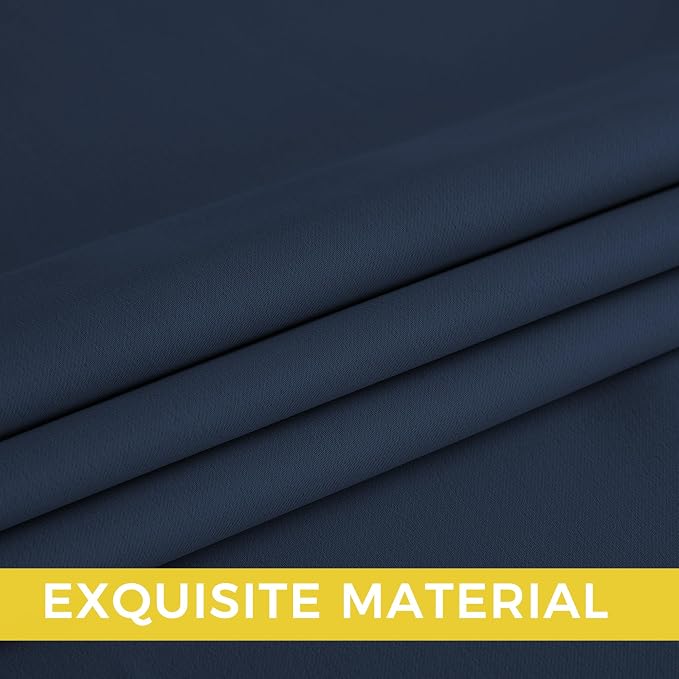 NICETOWN Navy Blue Blackout Draperies Heat Insulated Curtain 95 inch - Image 5