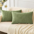 MIULEE Pack of 2 Couch Throw Pillow Covers 14x24 Inch Spring Soft Sage Green by MIULEE