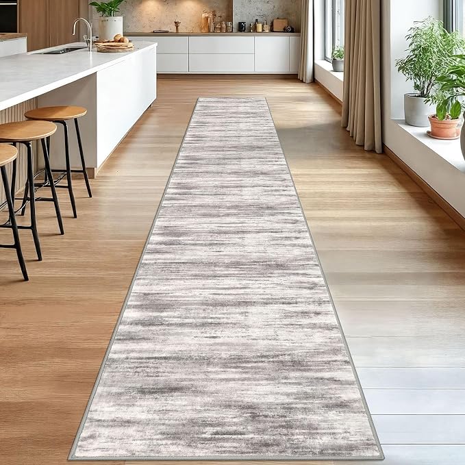KOZYFLY Modern Abstract Washable Rug Runner 2.6x16 Hallway Rug Runner Non-Slip - Image 3