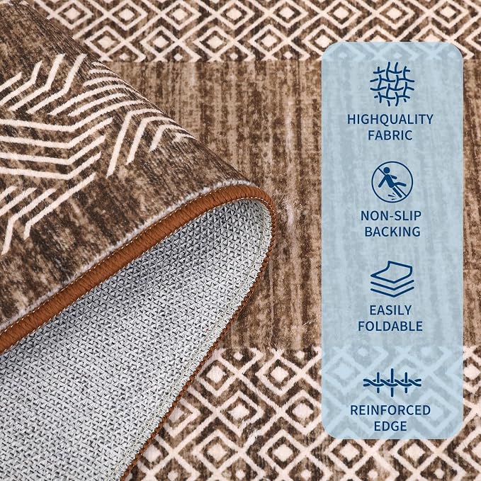 GarveeHome Small Bedroom Area Rug 3x5 Bordered Area Rug - Image 4