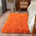 Soft Runner Rugs for Bedroom Hallways, 2x3 Orange Fluffy Shag Throw Area Rug by Ailyei