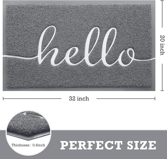 CozyBounty Door Mat Hello Mats Outdoor Indoor Non-Slip Doormat - Image 3