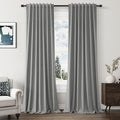 Guken 100% Blackout Linen Curtains 120 Inch Length 2 Panels Set by Guken