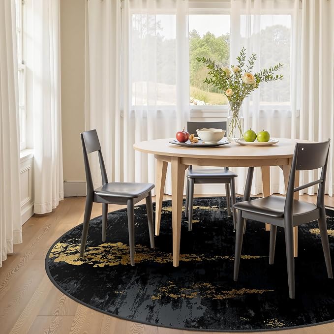 Washable Area Rugs 4ft Non-Slip Modern Abstract Soft - Image 7