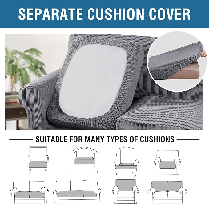 H.VERSAILTEX 4 Piece Stretch Sofa Covers - Image 5
