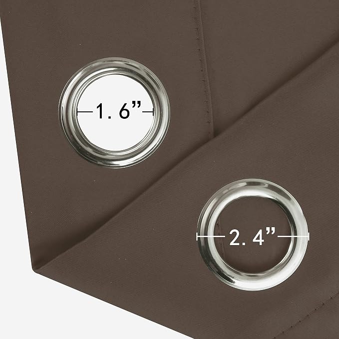 LEMOMO Blackout Curtains 66 x 84 inch/Chocolate Brown Curtains Set of 2 - Image 5