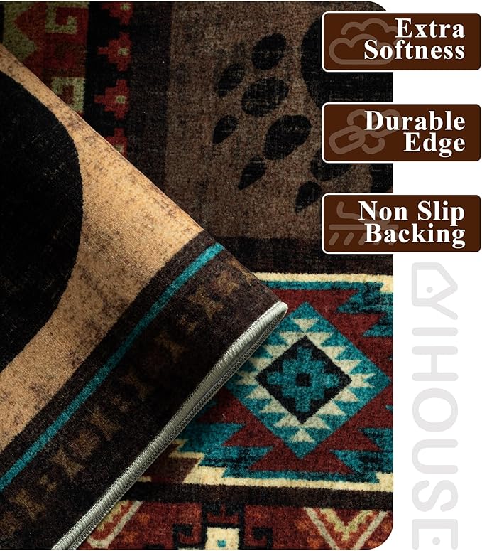 Rustic Cabin Hallway Runner Rug 2'8"x8' - Image 6