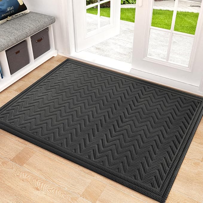 Mibao Front Door Mat, Dirt Trapper Welcome Mat by Mibao